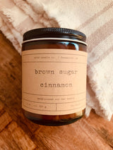 Brown Sugar Cinnamon Soy Wax Candle | Hand-Poured | Small Batches | Scented Candle