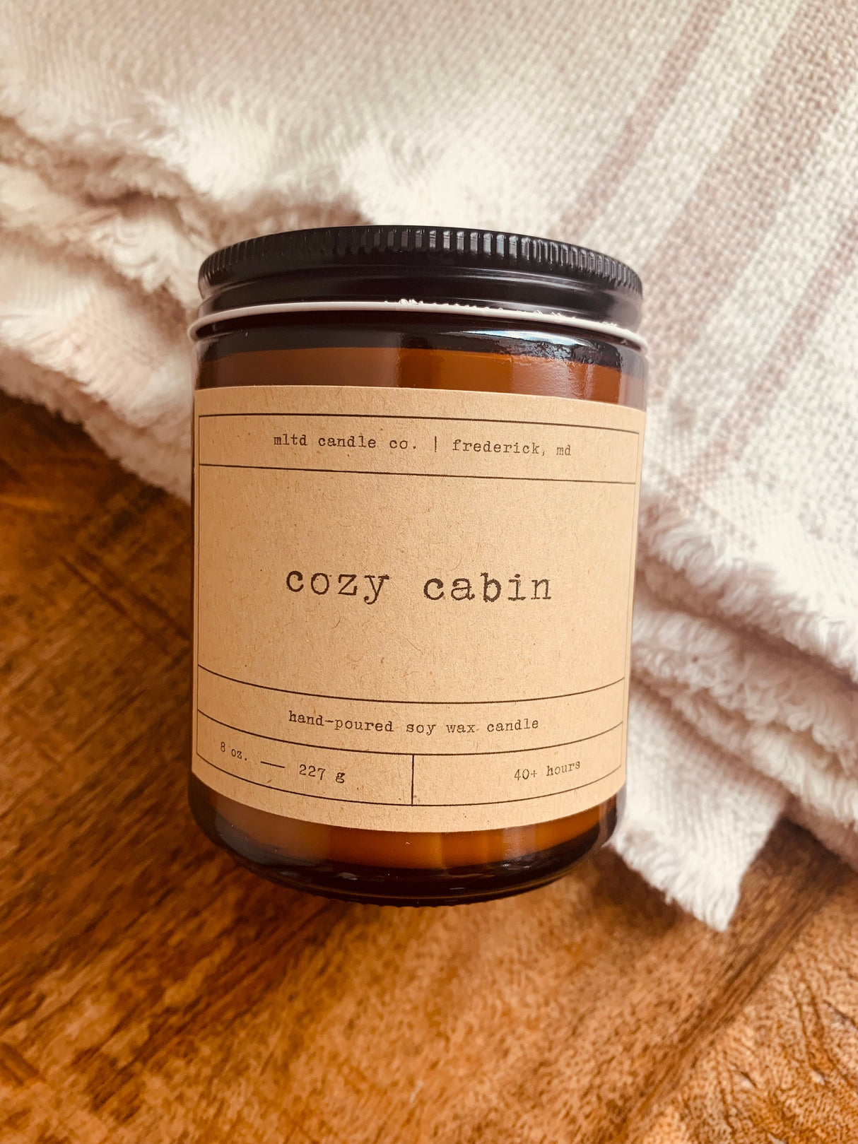 Cozy Cabin Soy Wax Candle | Hand-Poured | Small Batches | Scented Candle