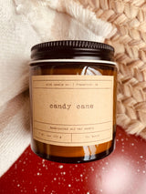Candy Cane Soy Wax Candle | Hand-Poured | Small Batches | Scented Candle