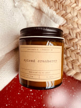 Spiced Cranberry Soy Wax Candle | Hand-Poured | Small Batches | Scented Candle
